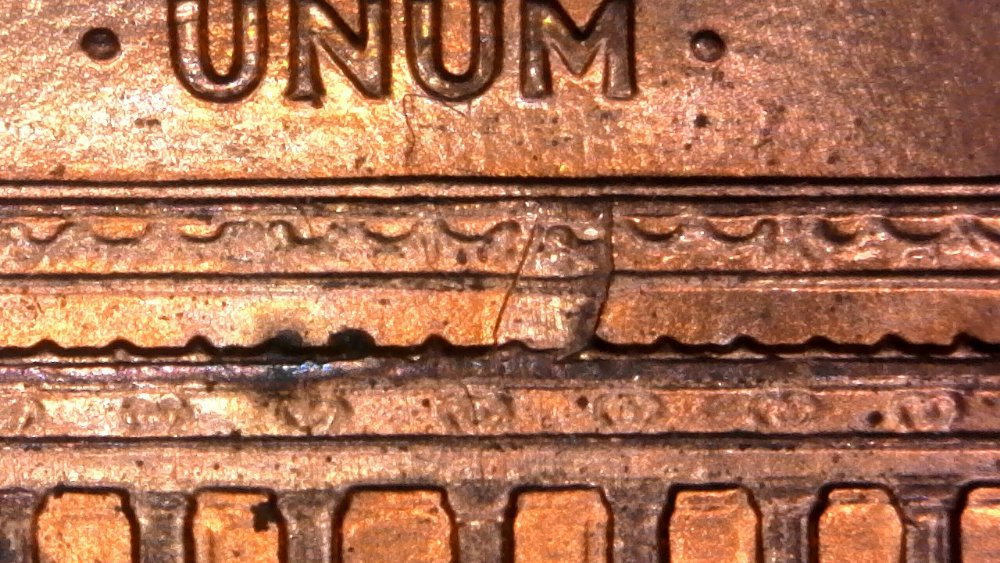 1994-P-Lincoln-Cent-With-Nice-Retained-Interior-Die-Break!-Ridb